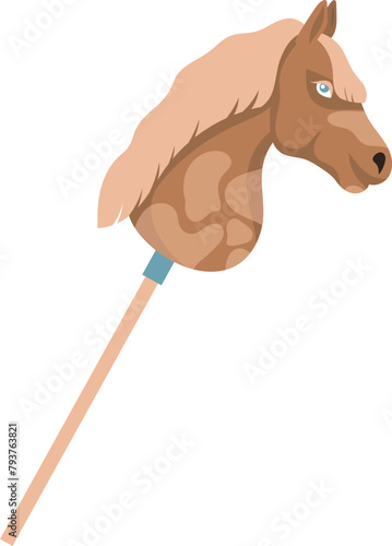 Light blue-eyed horse with light colored mane for hobbyhorse lessons