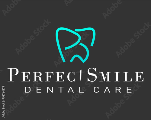 Letter PS monogram dental logo design.