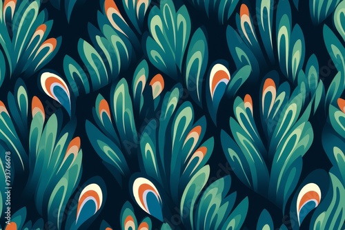 seamless eccentrics pattern. fabric pattern design photo