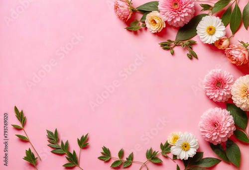 Mother s Day Celebration Spring Flowers with Copy Space
