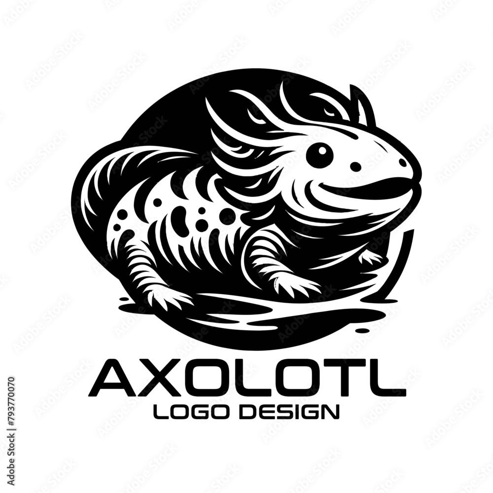 Axolotl Vector Logo Design Axolotl Vector Logo Design
