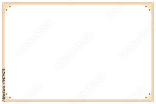 Wallpaper Mural Elements of ornate vintage frames. Gold on white oriental calligraphy chinese, lines motifs. Design print for greeting cards, wedding invitations, restaurant menu, royal certificates. Set 47 Torontodigital.ca