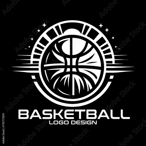 Fotografi Basketball Vector Logo Design