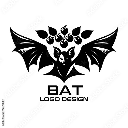 Bat Vector Logo Design photo