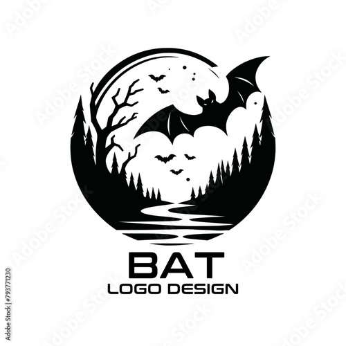 Bat Vector Logo Design photo