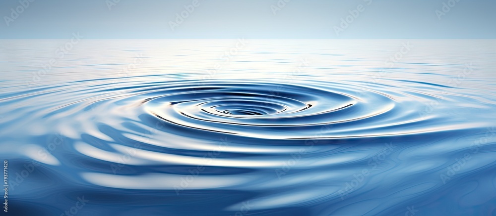 Circular water ripple close-up