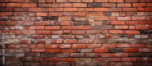 A wall constructed with numerous bricks