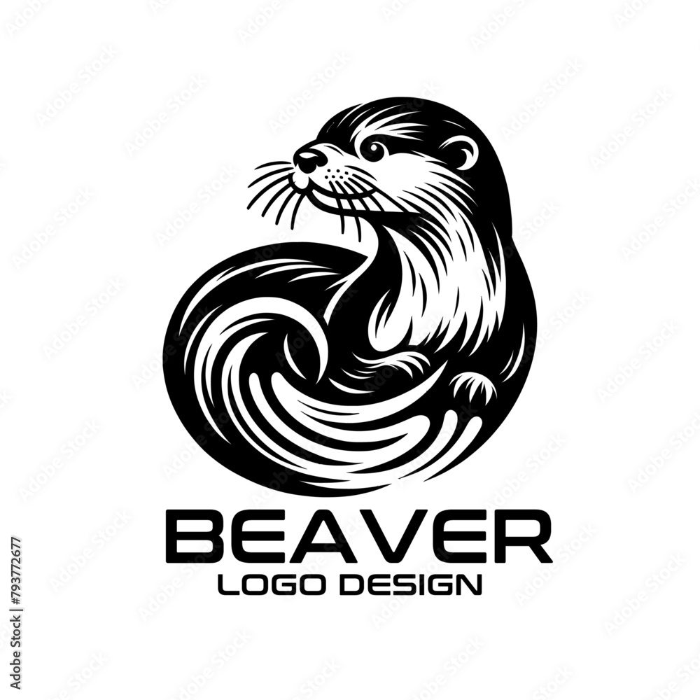 Beaver Vector Logo Design Beaver Vector Logo Design