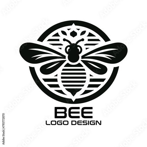 Bee Vector Logo Design 