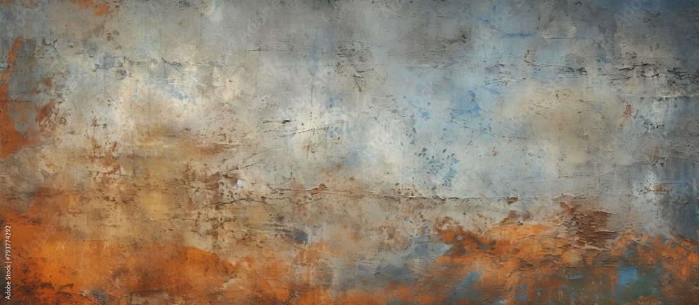 Rustic wall under clear blue sky Rustic wall under clear blue sky