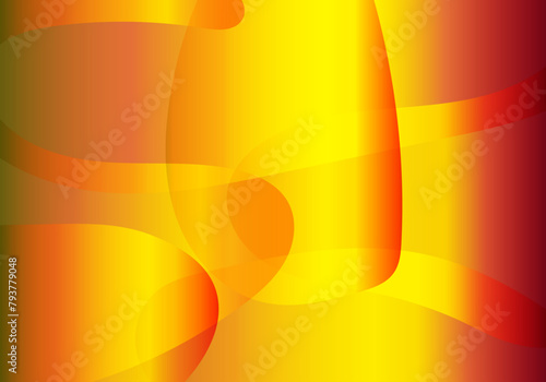 Fondo de degradado cálido amarillo, naranja y rojo con formas curvas abstractas.