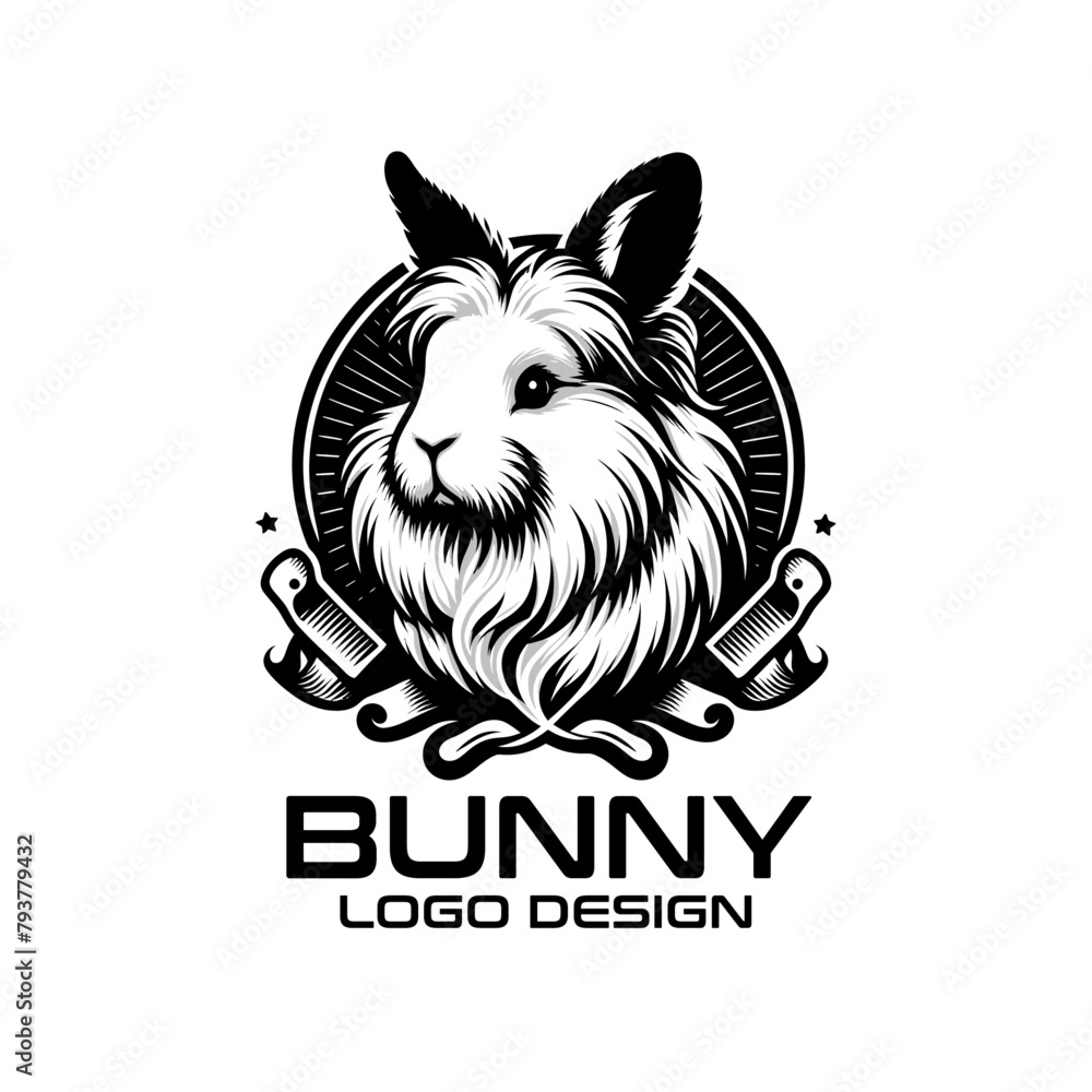 Fototapeta premium Bunny Vector Logo Design