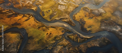 River winding through a valley near mountain