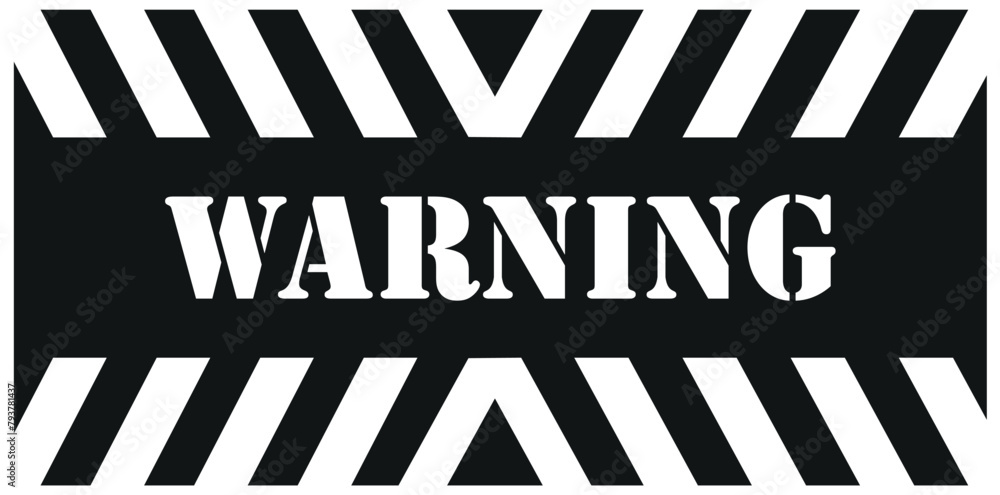 warning sign, warning text, warning text, traffic lane warning sign