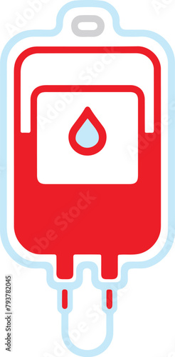 Blood donation vector illustration concept with blood bag. World Blood Donor Day.