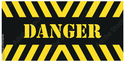 warning sign, warning text, warning text, traffic lane warning sign