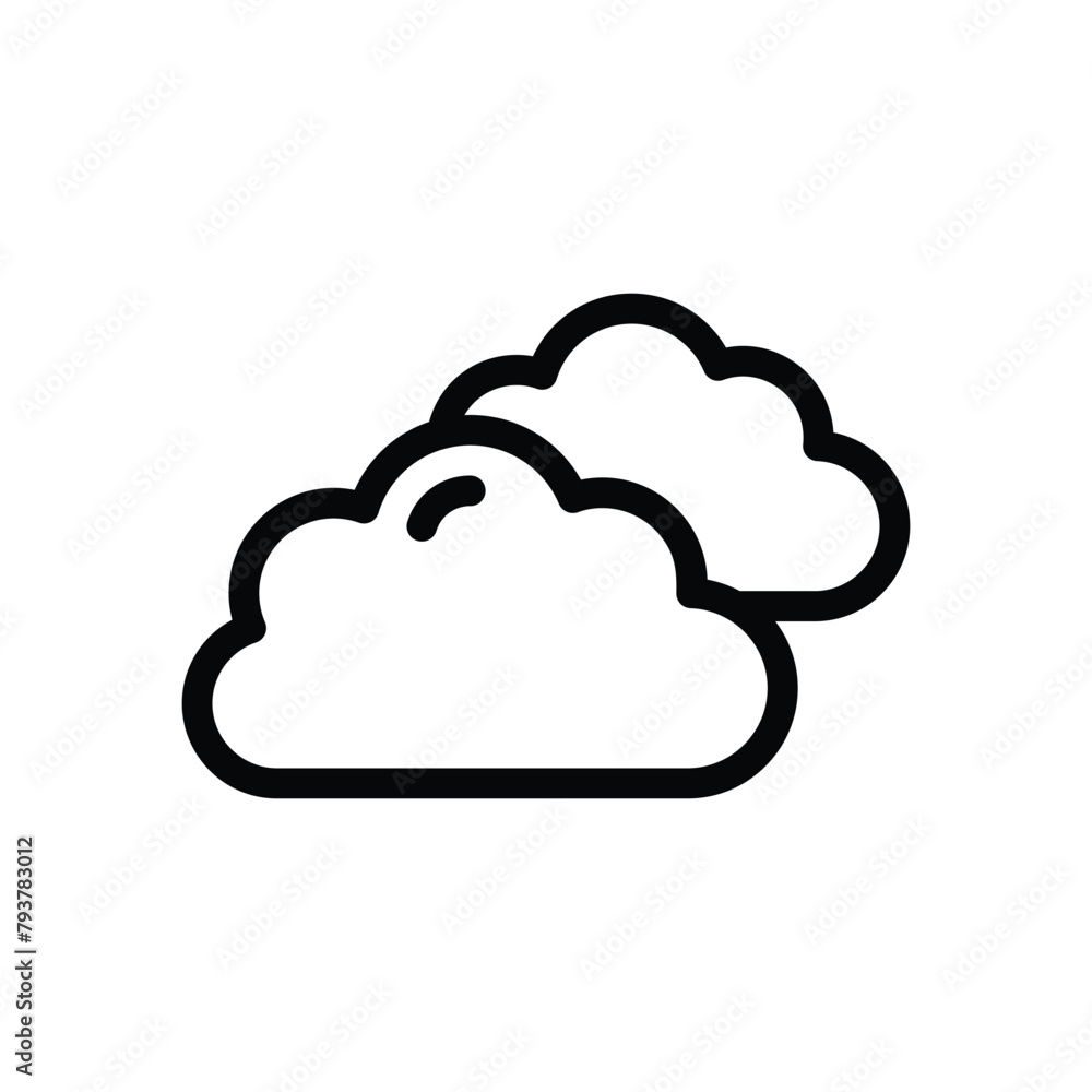 Overcast vector icon Overcast vector icon