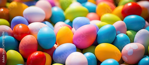 Colorful Plastic Easter Egg Heap