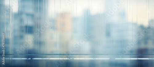 A cityscape seen through a window