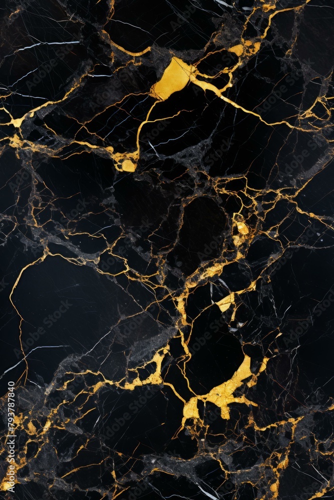 b'Black and gold marble texture'