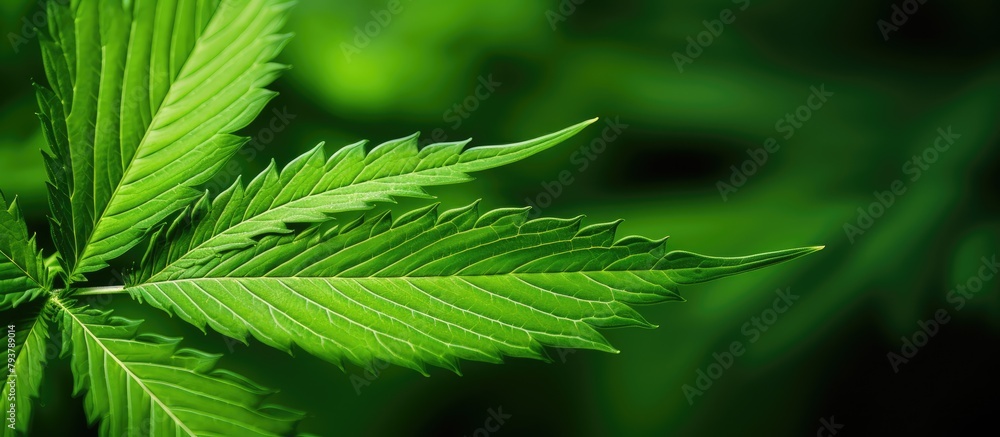 Close up of a verdant foliage against a dark backdrop Close up of a verdant foliage against a dark backdrop