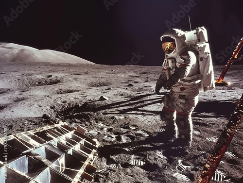 Space colony on the moon, Construction of settlements on the moon, lunar modules and development of technologies photo