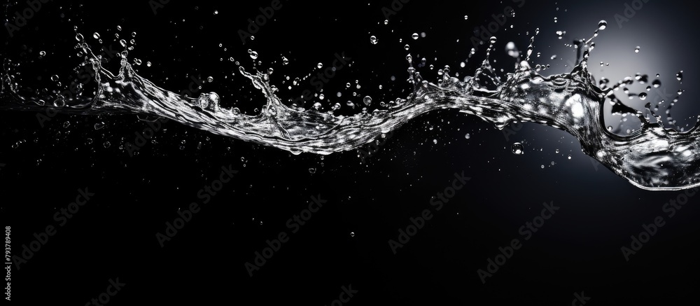 Water Splash on Dark Background