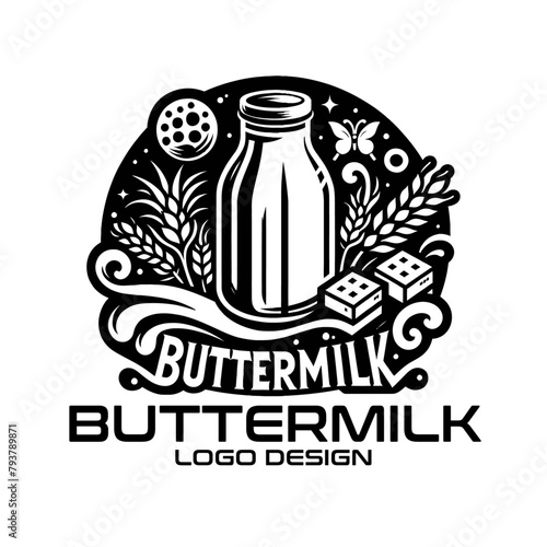 Buttermilk Vector Logo Design