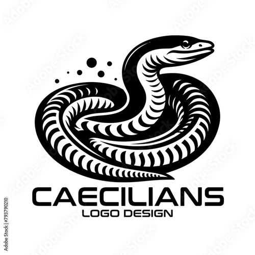 Caecilians Vector Logo Design photo