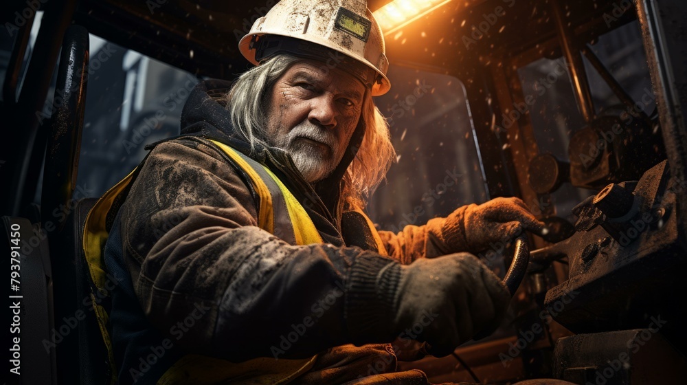 b'Portrait of an Industrial Worker' b'Portrait of an Industrial Worker'