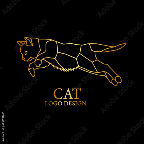 Cat Vector Logo Design photo