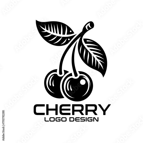 Cherry Vector Logo Design photo