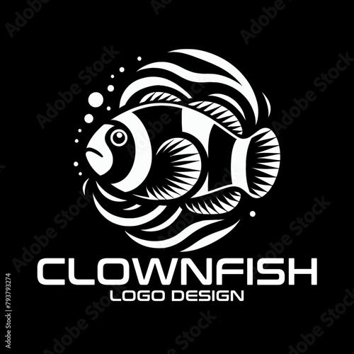 Clownfish Vector Logo Design photo