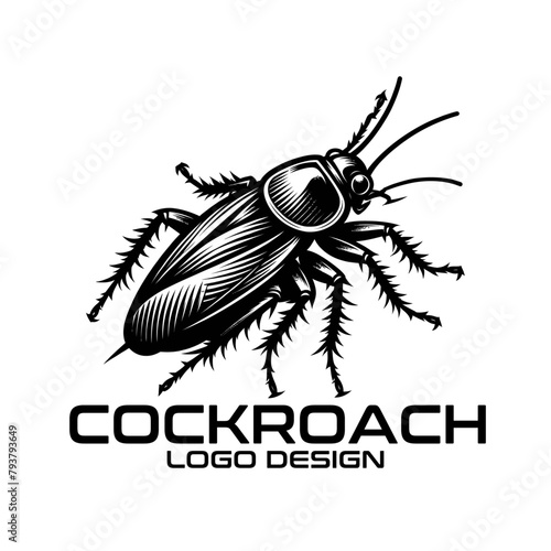 Cockroach Vector Logo Design photo