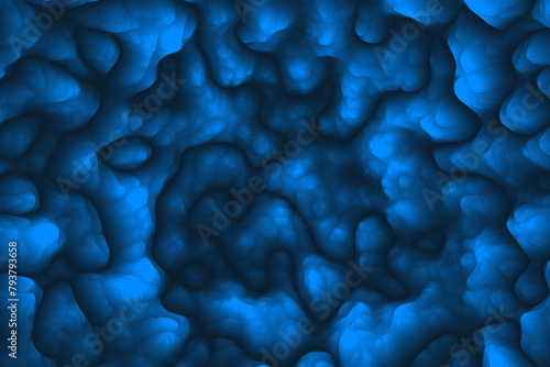 Abstract dark blue organic pattern texture illustration background. © robsonphoto