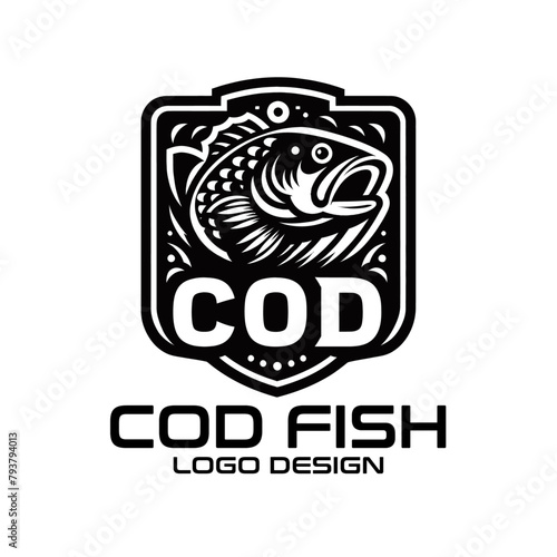 Cod Fish Vector Logo Design 