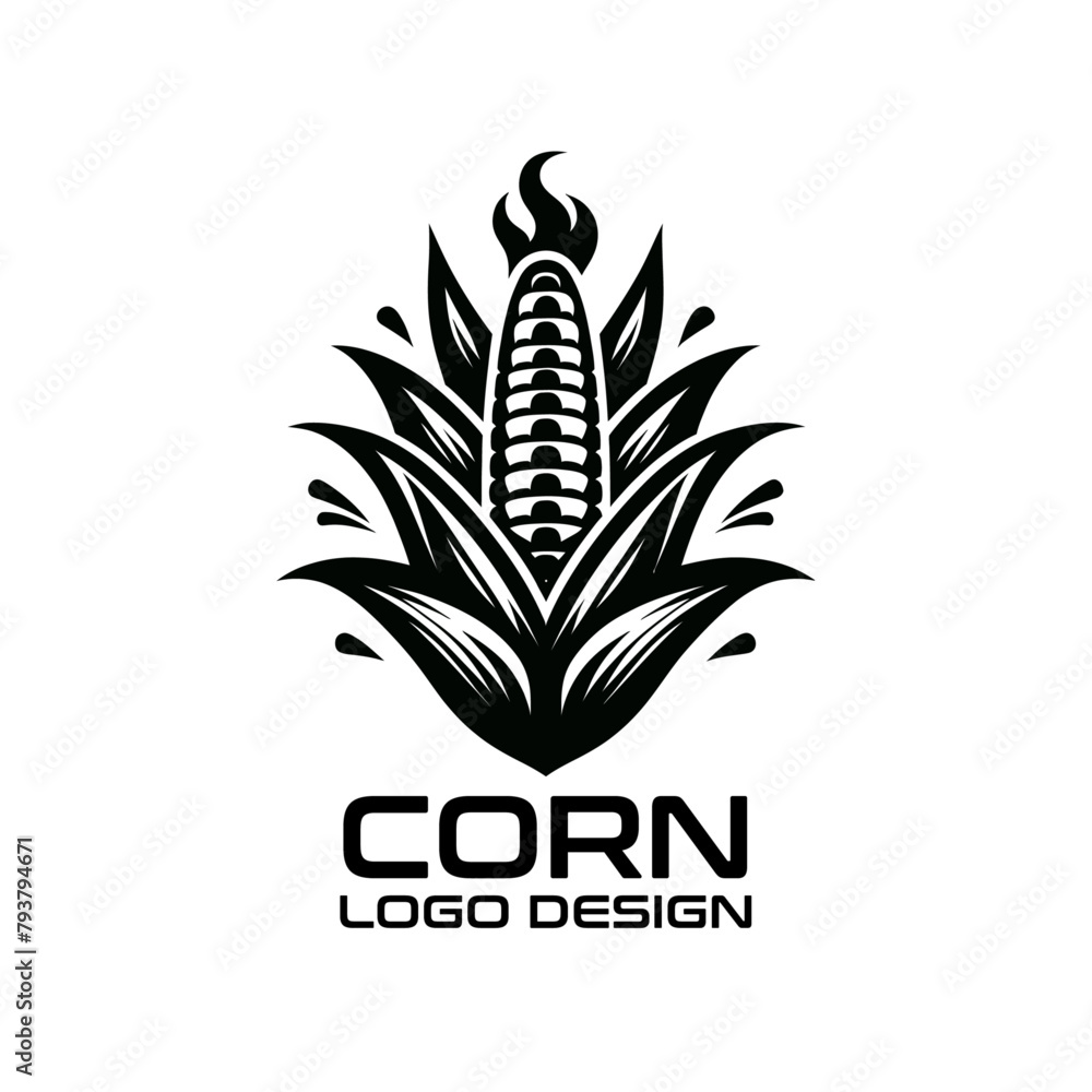 Corn Vector Logo Design Corn Vector Logo Design