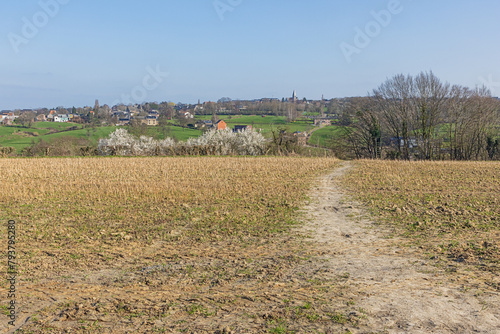 A path through the fields near the Blegny mine, unspoiled by the former mining activities