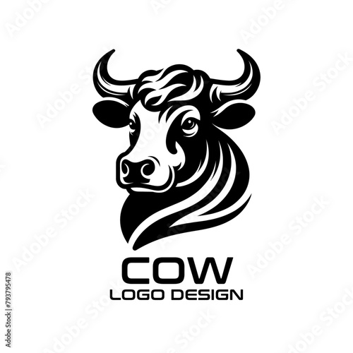 Cow Vector Logo Design