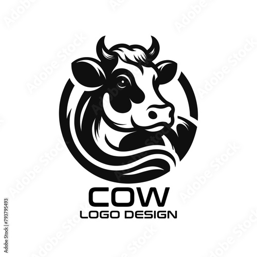 Cow Vector Logo Design