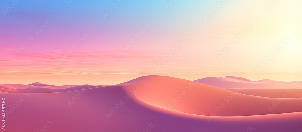 Sunset over desert landscape Sunset over desert landscape