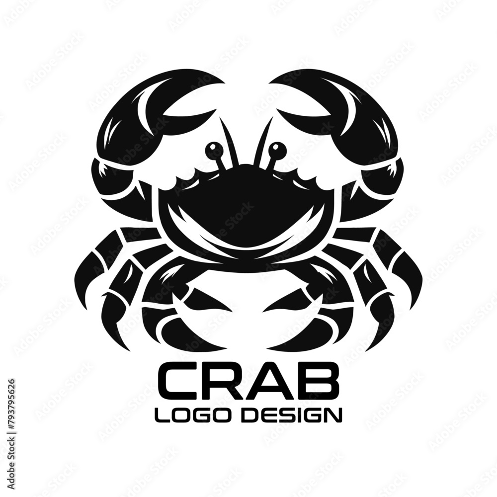 Crab Vector Logo Design Crab Vector Logo Design