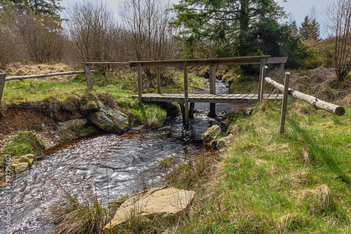 Small bridge over the Getzbach, a small river for the drainage of the High Fens