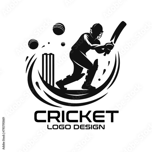 Cricket Vector Logo Design photo