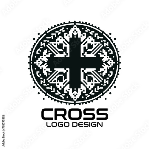 Cross Vector Logo Design