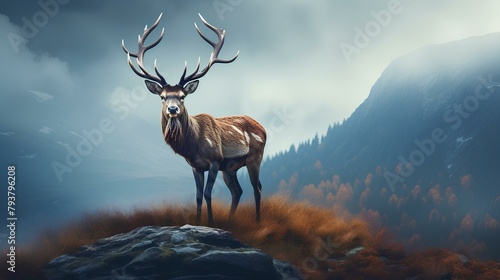 deer in the mountains © PZ Studio