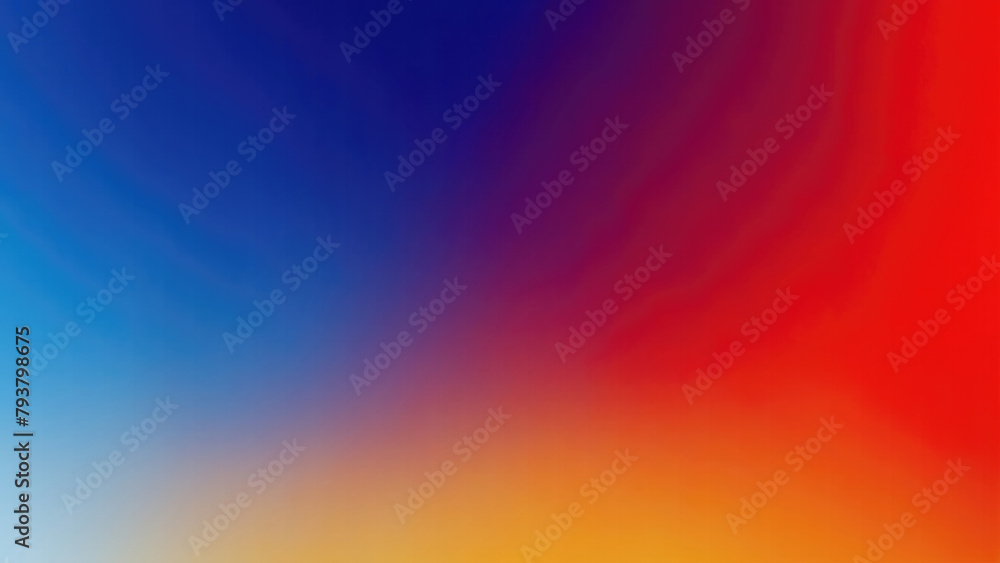 Naklejka premium Red and Blue yellow gradient grainy background