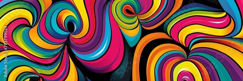 Vibrant Ripple Abstract Flowing Stripes Illusion