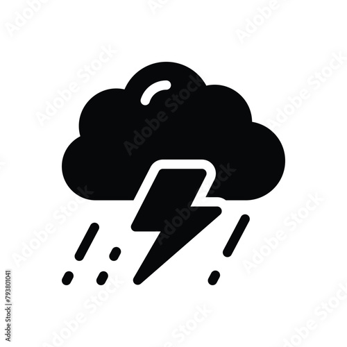 Lighting Rain vector icon