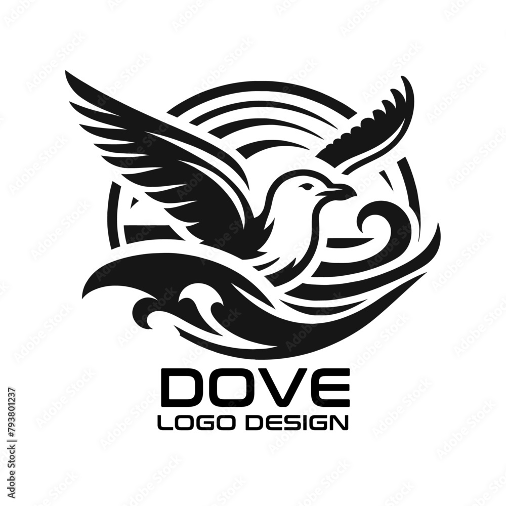 Obraz premium Dove Vector Logo Design